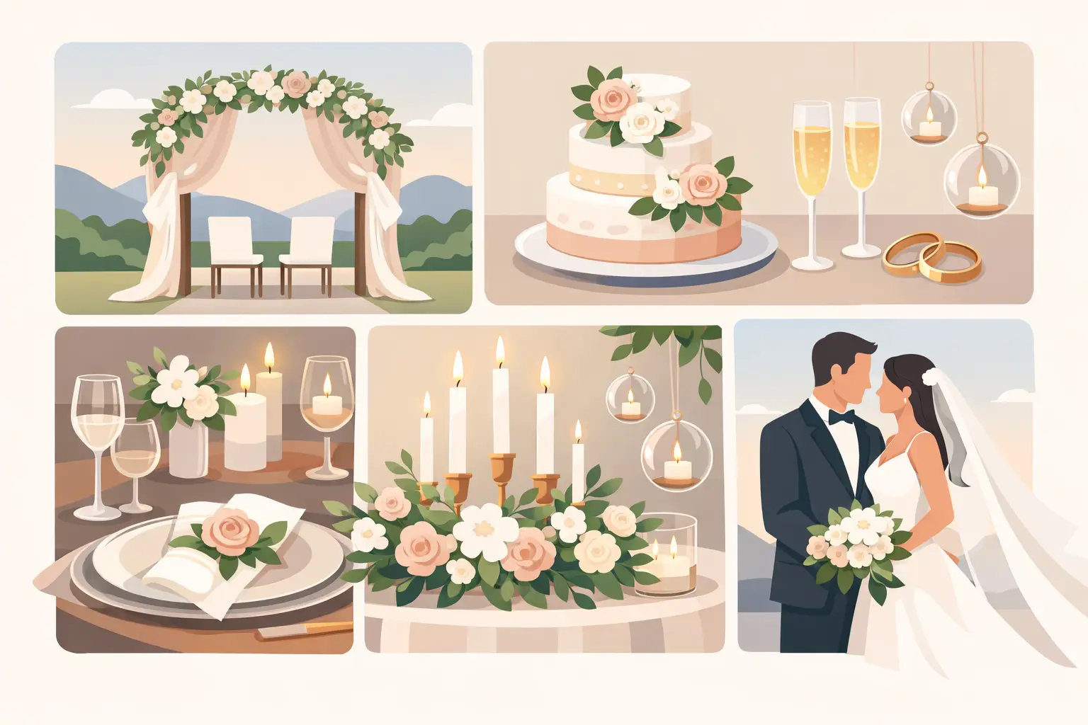 12 ideas de decoración para boda elegante