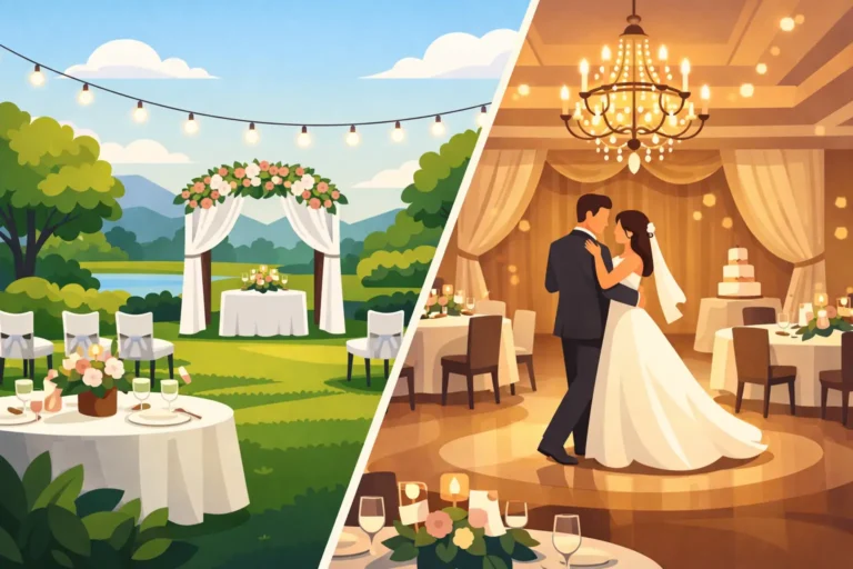 Boda en jardín o salón: qué conviene más