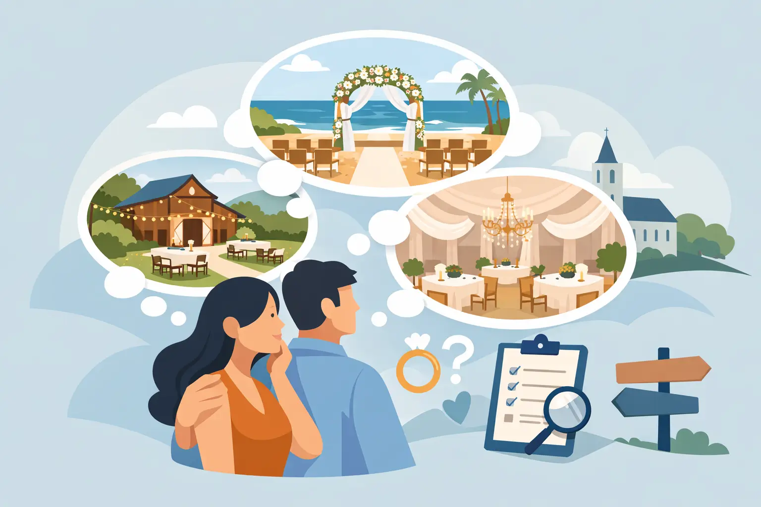 Cómo elegir venue de boda sin arrepentirte