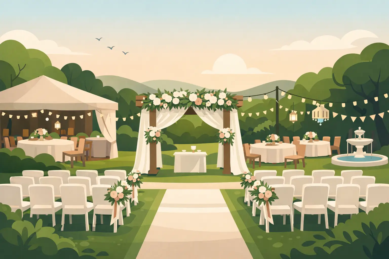 Jardín para boda de 150 invitados ideal