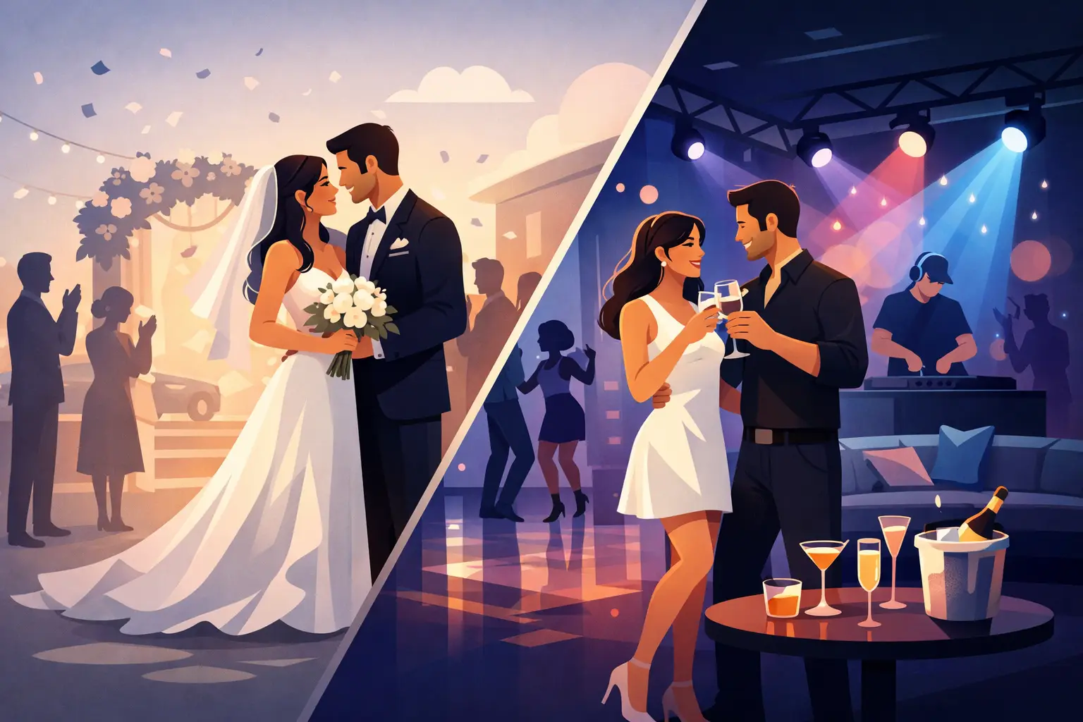 Boda con after party privado bien resuelta