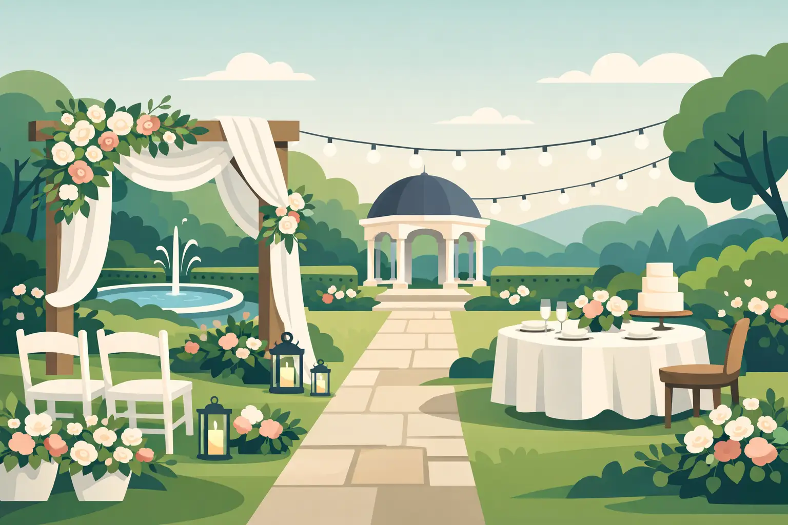 Espacios fotogénicos para boda jardín que lucen