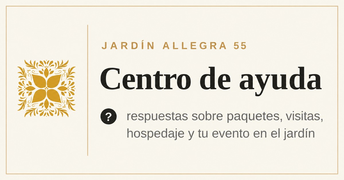 Centro de ayuda de Jardín Allegra 55